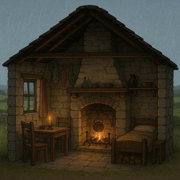 Cutaway: Early 1900s Irish Cottage Interior
