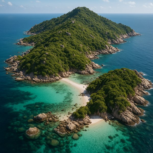 Emerald Headland — Aerial View of Koh Tao's Hidden Coves