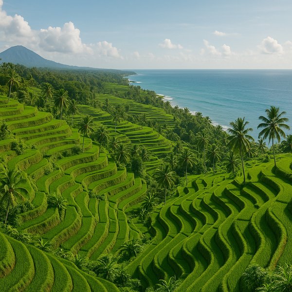 Emerald Terrace Coastline — Bali Panorama