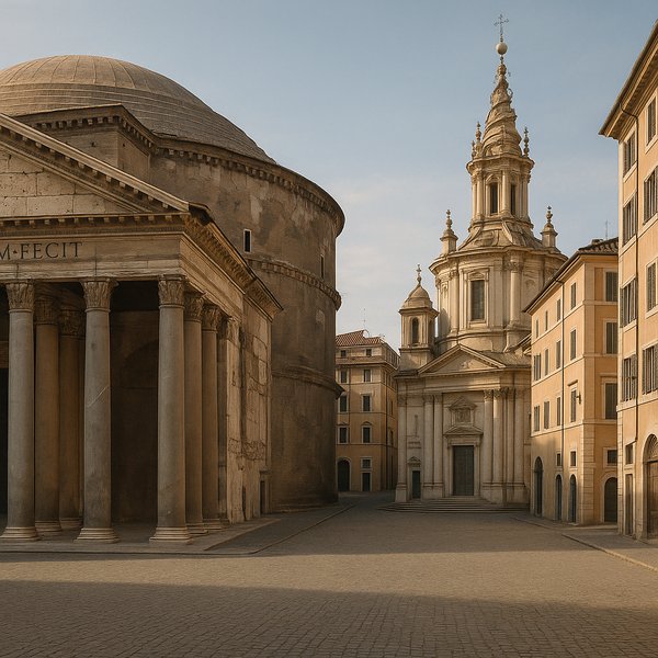 Eve of Epiphany: Quiet Piazza at Dawn