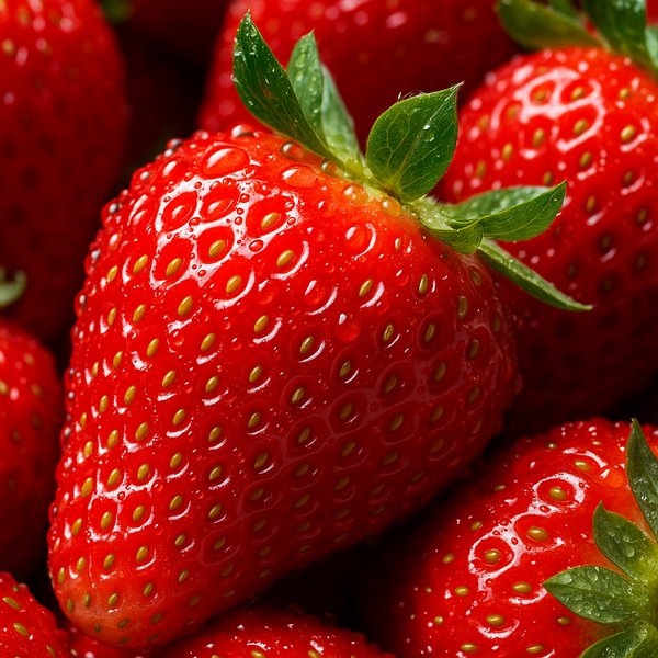 Glazed Red: Macro Strawberries