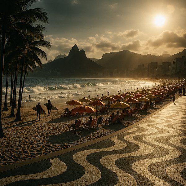 Golden Evening on Copacabana