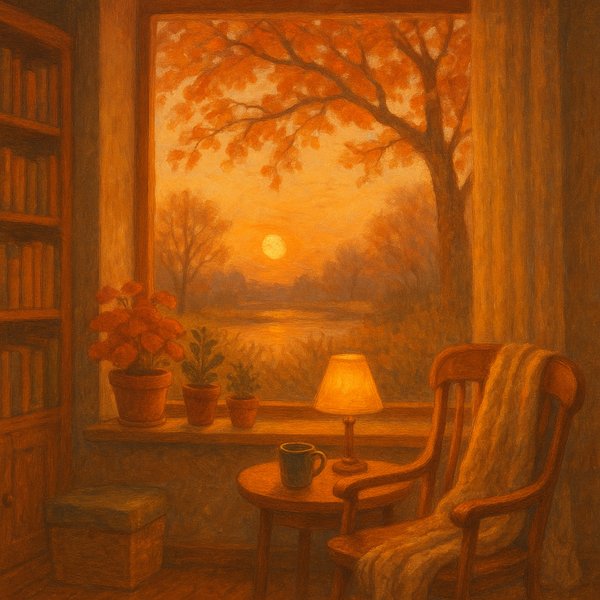Golden Evening Reading Nook