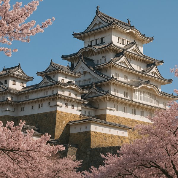 Himeji Castle in Spring Light