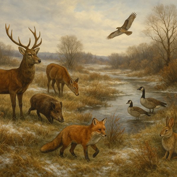 Marais de janvier — Rassemblement hivernal de la faune