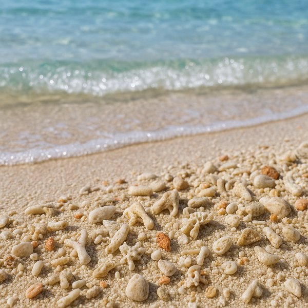 Koh Tao Coral-Speckled Shoreline (Macro Close-Up)