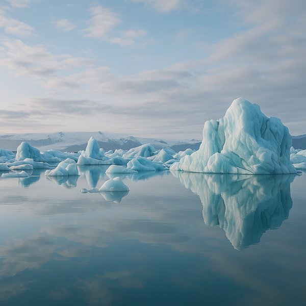 Mirror of Ice: Serene Glacial Lagoon