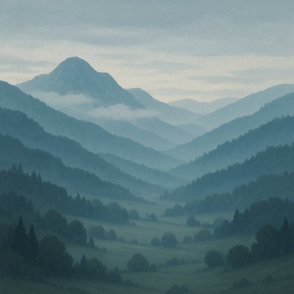 Misty Layered Valley
