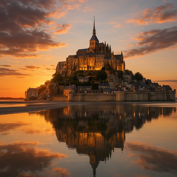 Mont Saint-Michel at Golden Hour