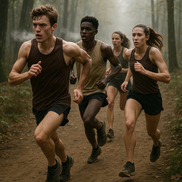 Morning Cross-Country Pack on Misty Woodland Trail
