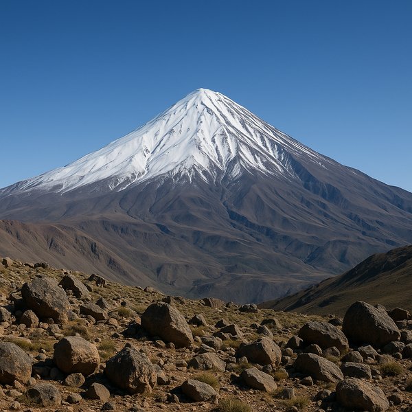 Mount Damavand: Snow-Capped Volcanic Giant