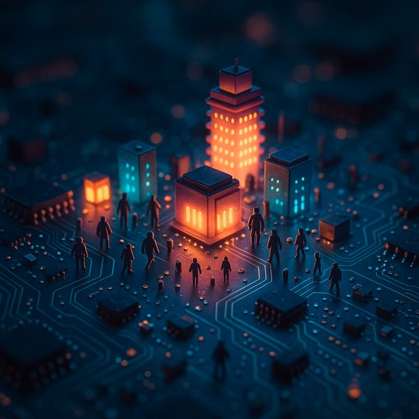 Neon Microcity on the Circuit