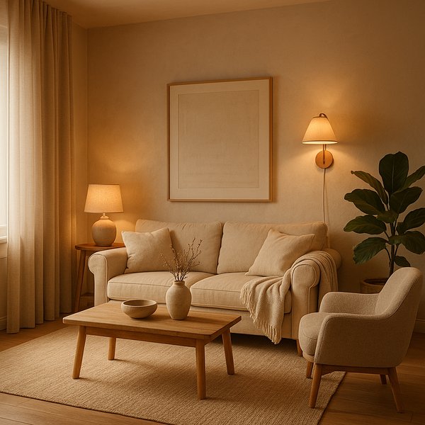 Neutral Cozy Living Room