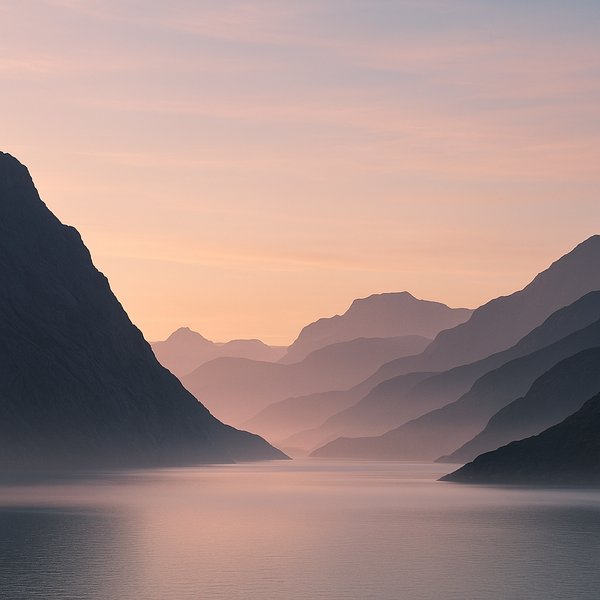 Pastel Fjord at Dawn