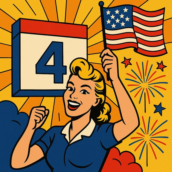 Radiant Fourth Pop Art Celebration