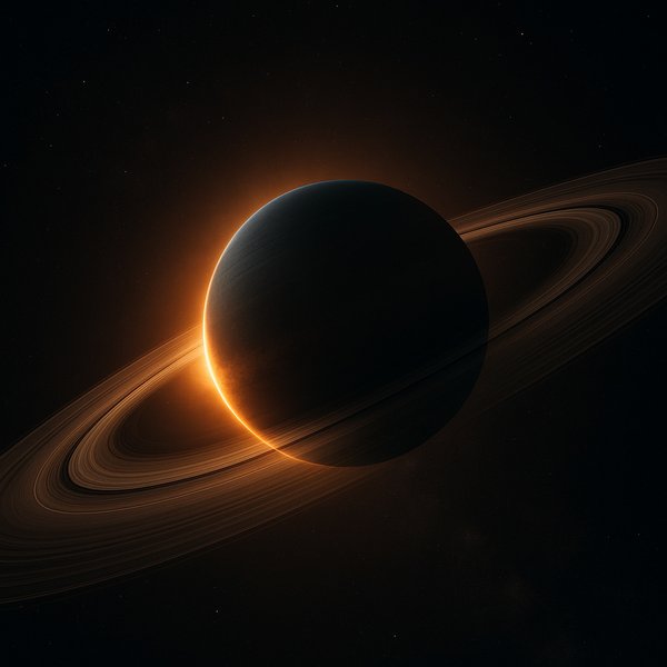 Ringed Planet at Stellar Eclipse