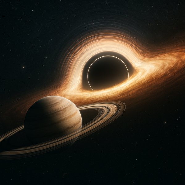 Ringwelt am Rand eines Schwarzen Lochs