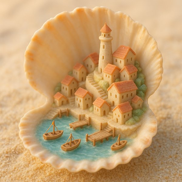 Seashell Harbor — Miniature Coastal Village