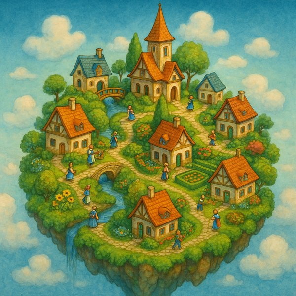 Skyward Hamlet: A Floating Miniature World