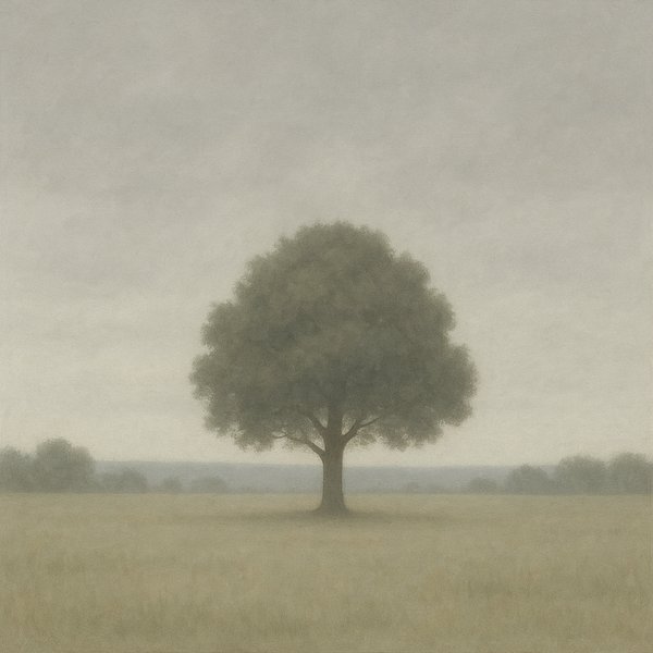 Solitary Oak in Quiet Light