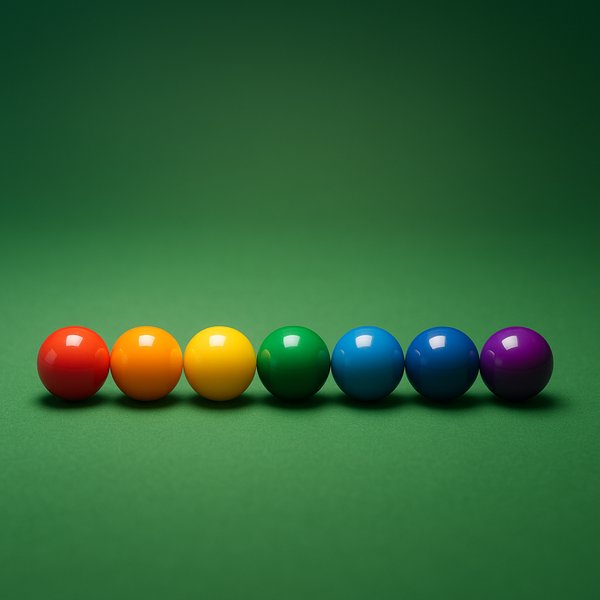 Spectrum of Snooker Balls on Green Felt