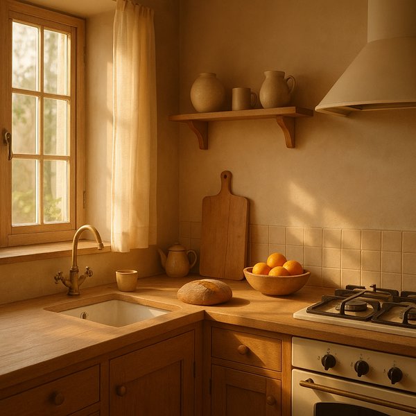 Sunlit Cozy Kitchen Corner