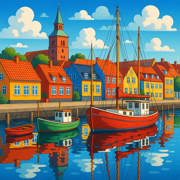 Svendborg Harbor at Noon