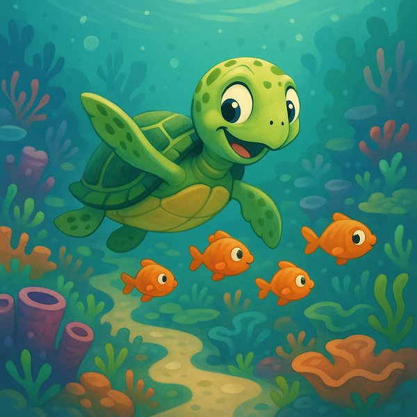 Turtle Guide Through the Reef