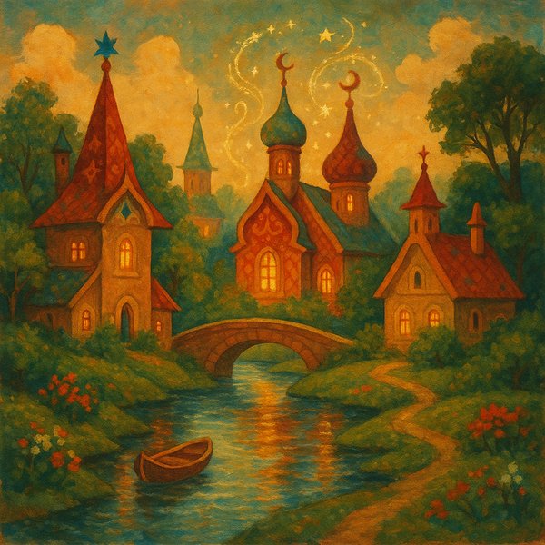 Twilight on the Enchanted River Village