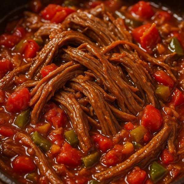 Ultra-Detailed Carne Mechada — Shredded Beef in Tomato-Pepper Sauce