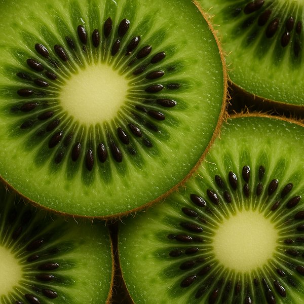 Ultra-Detailed Macro of Kiwi Slices