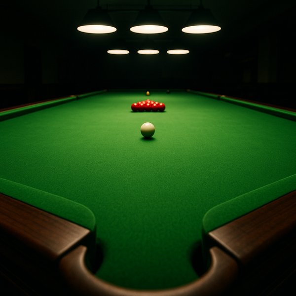 Ultra-wide Snooker Table — Centered Break Shot