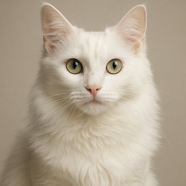 White Turkish Angora Portrait