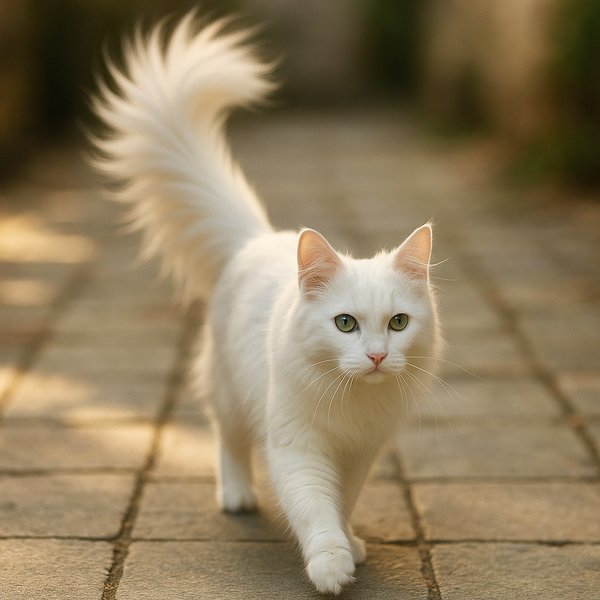 White Turkish Angora Stroll
