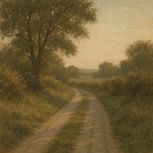 Winding Country Path at Dusk