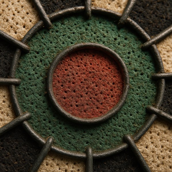 Worn Dartboard Bull — Macro Detail