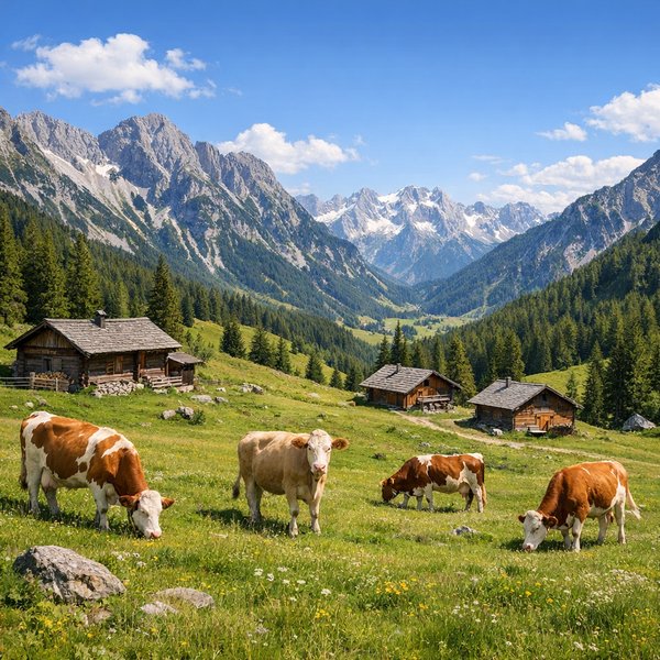 Alpine Pasture in the Austrian Alps