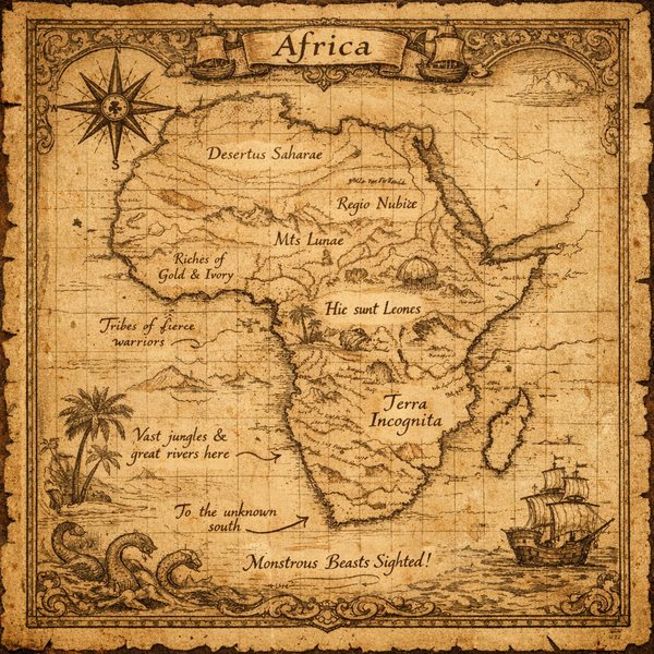 Antique Explorer's Map of Africa
