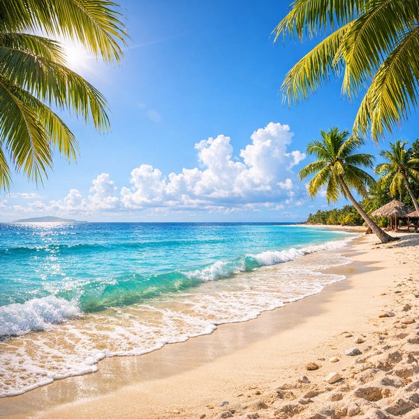 Cuban Tropical Shoreline at Midday