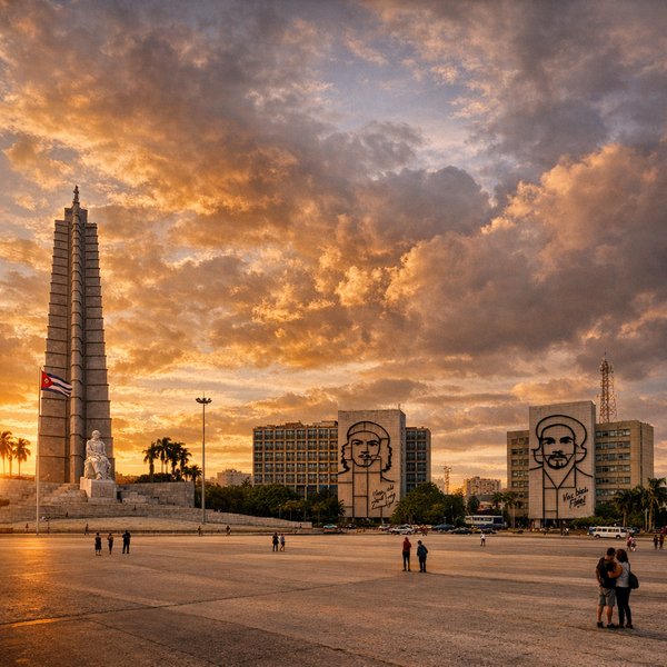 Golden Hour over Revolution Square, Havana