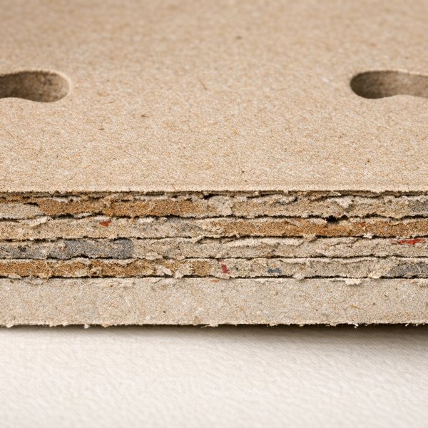 Layered Puzzle-Grade Cardboard Close-Up