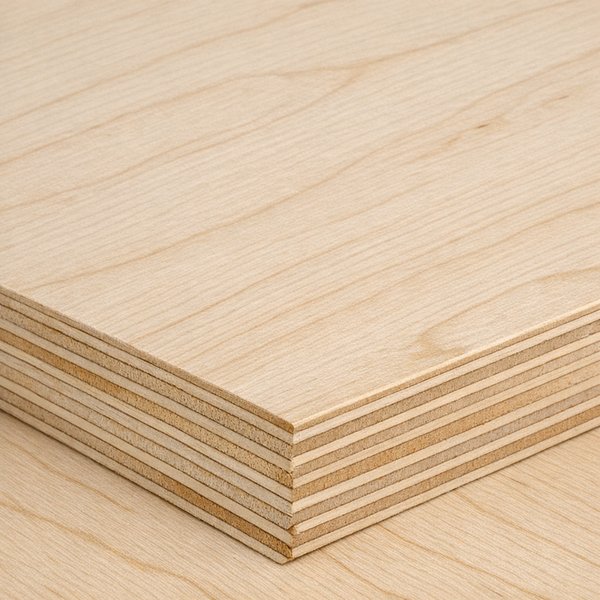 Light Birch Plywood Close-Up