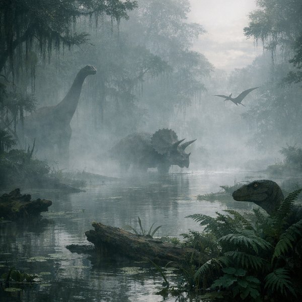 Mistbound Swamp: Echoes of the Mesozoic