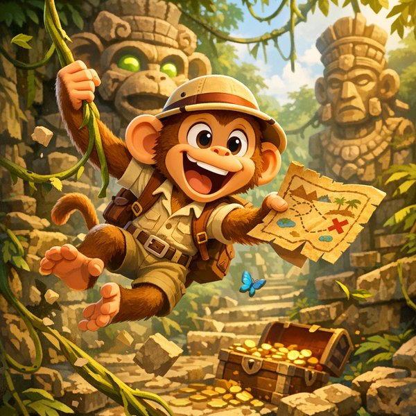 Monkey Explorer's Treasure Swing