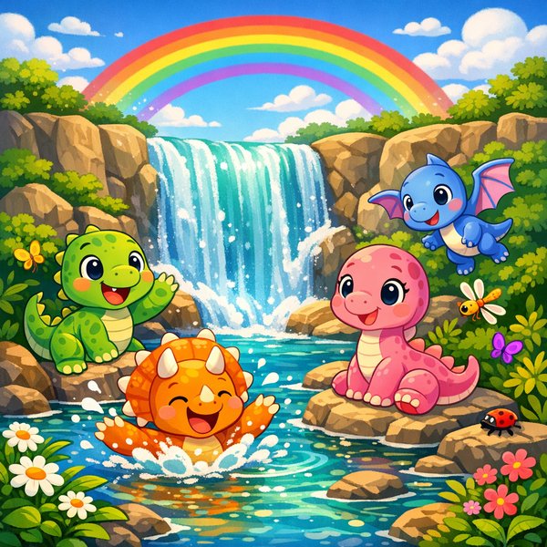 Rainbow Falls Dino Playtime