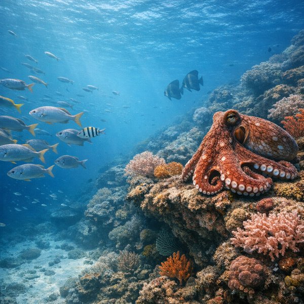Reef-side Observer: Octopus at the Edge