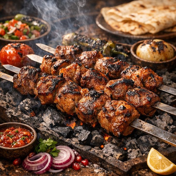 Khorovats Armenia thơm khói: Xiên thịt nướng mọng nước trên than