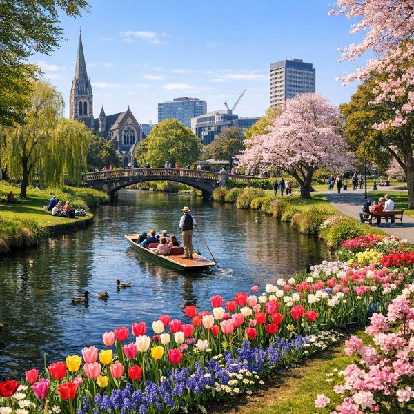 Springtime Calm at Christchurch Botanic Gardens