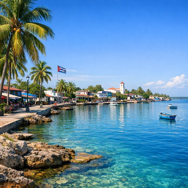 Sunlit Bayfront Promenade at the Bay of Pigs