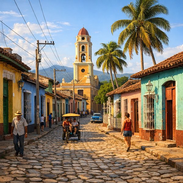 Sunlit Cobblestones of Trinidad